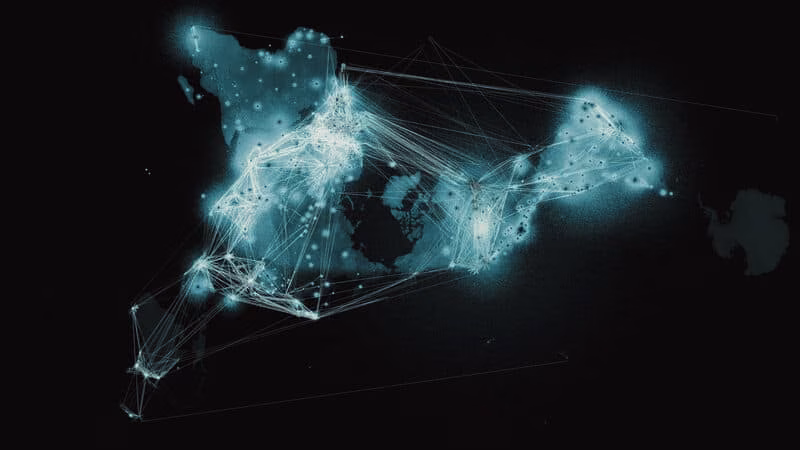 airtravel & covid-19 over Dymaxion map